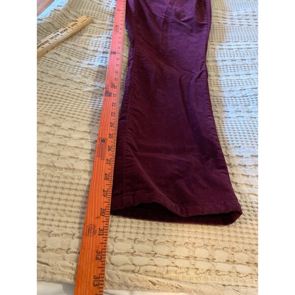 Chaps Corduroy Women’s Pants Stretch Waist Size 12 Dark Burgundy EUC Slacks - Picture 11 of 12